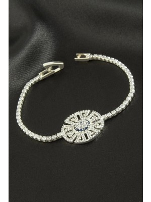 Marsilyan Nazar Zirkon Taşlı Çocuk Bileklik 16 cm