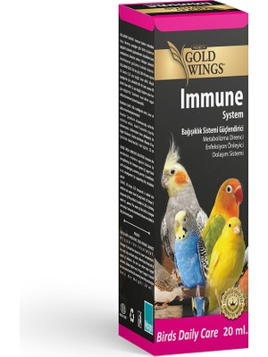 Gold Wings Immune Kuşlar İçin Enfeksiyon Önleyici Yem Katkısı 20 ml