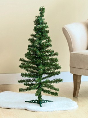 Empressco Yeşil 90 cm Yılbaşı Ağacı Ahşap Renk ve Doğal Dekorasyon Parçası Şık Tasarım