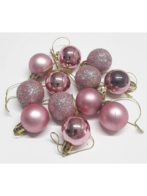 Empressco Rosegold Renk 3 cm 12'li Boru Topları, Şık ve Kullanışlı Dekoratif Ürünler.