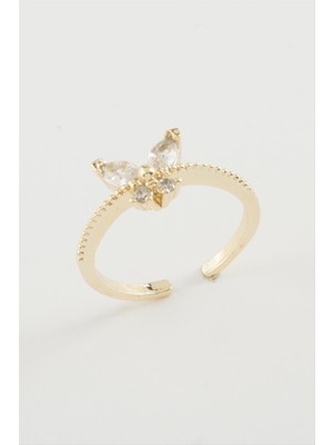 Marsilyan Kelebek Zirkon Taşlı Yüzük