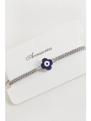 Marsilyan Çiçek Makrome Örgülü Bileklik