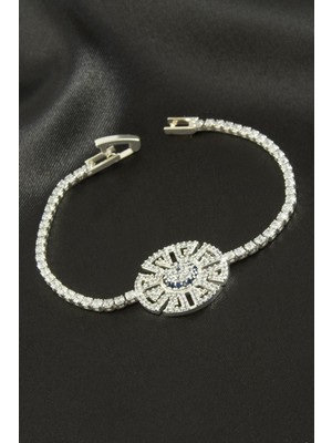 Marsilyan Nazar Zirkon Taşlı Çocuk Bileklik 16 cm