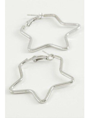 Marsilyan Yıldız Halka Küpe 4,5 cm