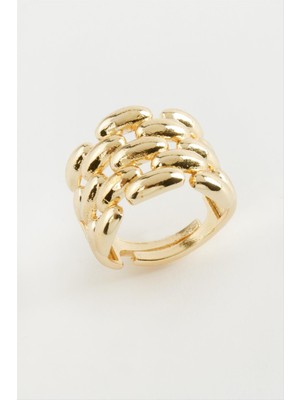 Marsilyan Zincir Şekilli Metal Yüzük