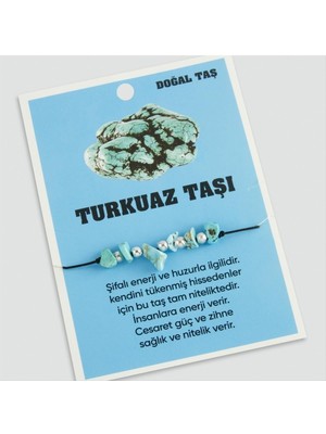 Marsilyan Turkuaz Doğaltaşlı Ip Bileklik