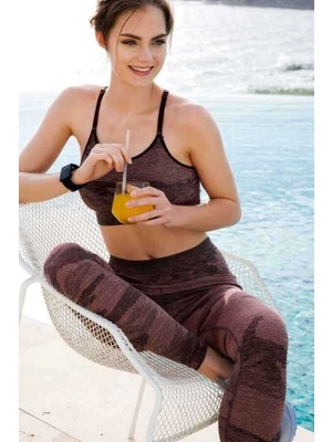 Yeni İnci Dikişsiz Kamuflaj Tayt