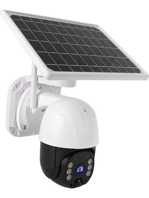 Mercansa Solar Panelli Su Geçirmez Gece Görüş Destekli Wifi Bağlantılı Güvenlik Kamerası