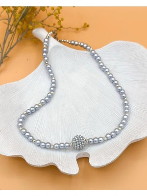 Nevoka Buz Mavi El Yapımı Kolye