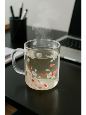 Bymiel Çift Cidarlı Çiçekli Kupa