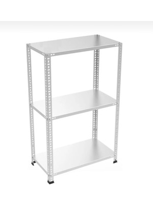 Rafking 3 Katlı Galvaniz Çelik Raf 43x93x200 cm - Depo, Arşiv, Kiler, Dosya, Market Rafı