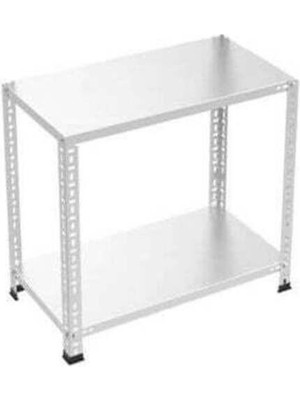 Rafistan 2 Katlı Galvaniz Çelik Raf 59x93x150 cm - Depo, Arşiv, Kiler, Dosya, Market Rafı