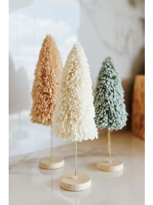 Empressco Renkli 3'lü Masa Süsü Çam Ağacı Dekorasyonu, Özel Günler Için Şık Süsler