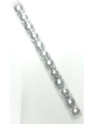 Empressco Gümüş Renk 5 cm Yılbaşı Çam Ağacı Süsleme Topu 12'li Paket