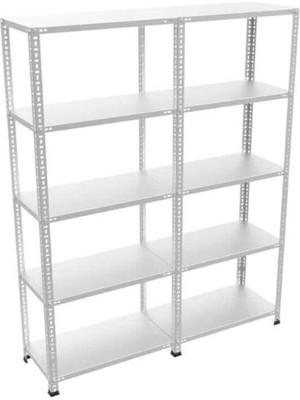 Rafistan 5 Katlı Duble Galvaniz Çelik Raf 31x120x150 cm - Depo, Arşiv, Kiler, Dosya, Market Rafı