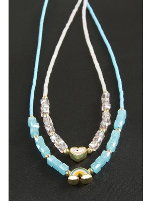 Marsilyan Karışık Figürlü Miyoki Boncuk Küp Kristal Kolye 1 Adet