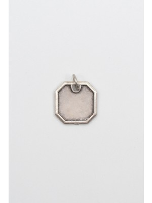 Alooya Geometrik Gümüş Kaplama Kolye Ucu