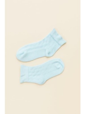 Katia & Bony Kadın Bileği Fırfırlı Step Çorap Mavi