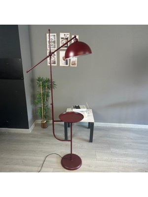 Bamyum Vişne Çürüğü Lambader Tepsili Makas Gövde Modern Dekoratif Metal Oturma Odası