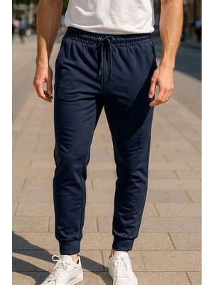 Remsa Paçası Beli Lastikli 3 Cepli Erkek Eşofman Altı 6663 Lacivert