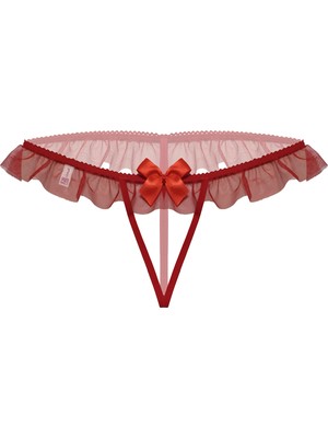 Dantelli Taşlı Büyük Beden Fantezi Bato Külot