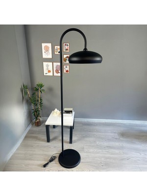 Bamyum Siyah Lambader Modern Dekoratif Metal Oturma Odası Çalışma Odası Zemin Lambası