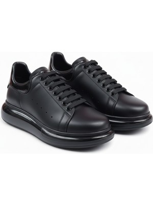 Growish Gr0135 Hakiki Yumuşak Deri 41 Numara Havalı Air Jel Taban Siyah Sneakers Kadın Erkek Ayakkabı