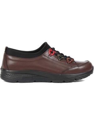 Celal Gültekin Kadın Kahverengi Bağcıklı Deri Ayakkabı