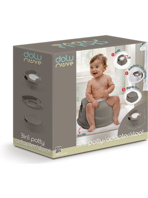 7184 Lazımlık Adaptör Basamak Stone Gray -Dolu Oyuncak