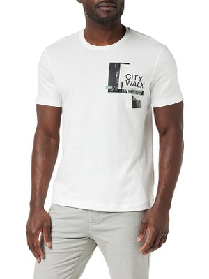 Benetton Erkek Beyaz Tişört