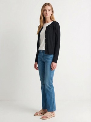 Busem Kadın Ince Triko Hırka Siyah