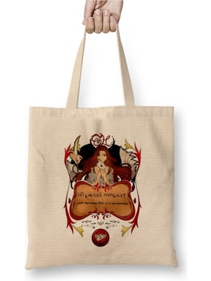 Toyaso Violet Evergarden - Ch Postal Company Beyaz Bez Çanta Uzun Saplı Alışveriş Çantası Plaj Çantası