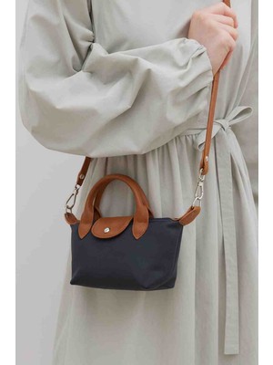 Mira Kadın Mini Fermuar ve Çıt Çıt Kapamalı El ve Omuz Çantası