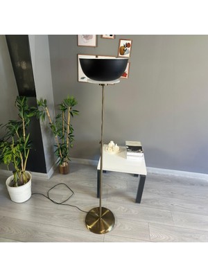 Bamyum Siyah Lambader Modern Dekoratif Metal Oturma Odası Çalışma Odası Zemin Lambası