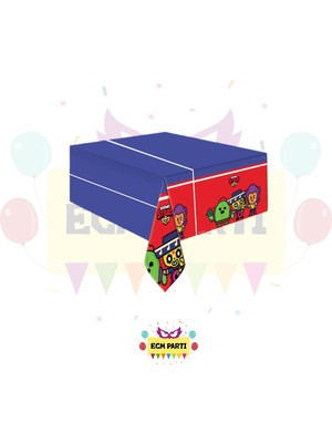 Zayna's Brawl Stars Temalı Masa Örtüsü - Doğum Günü Parti Seti Malzemeleri