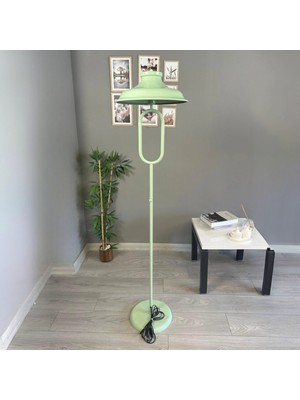 Bamyum Mint Lambader Modern Dekoratif Metal Oturma Odası Çalışma Odası Zemin Lambası