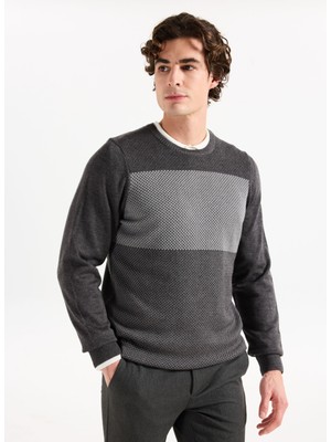 Altınyıldız Classics Bisiklet Yaka Standart Antrasit Melanj Erkek Kazak ACE049261524_ATG