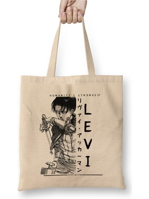 Toyaso Captain Levi Attack On Titan Shingeki No Kyojin Beyaz Bez Çanta