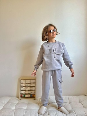 Miniko Kids Erkek Çocuk Kargo Cepli 3 Ip Eşofman Takımı