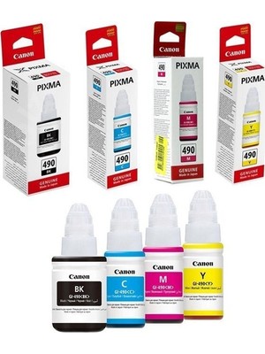 Canon GI-490 Pixma G3411 4 Renk Orjinal Mürekkep AIU11