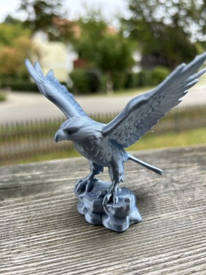 TSC Gri Minimalist 15 cm Kartal Biblo – Salon ve Çalışma Odası Dekorasyonu Için Özel Tasarım