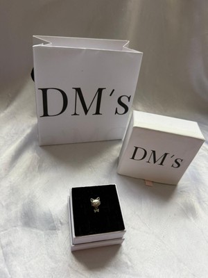 DMs Silver Fiyonklu Kedi Gümüş Charm'ı