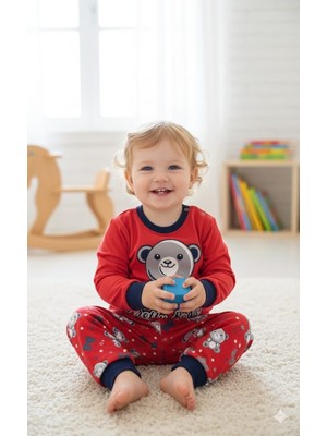 Panda Baskılı Erkek Bebek Takımı