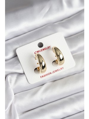 Clariss 14K Gold Renk Kaplama Halka cm Kadın Küpe