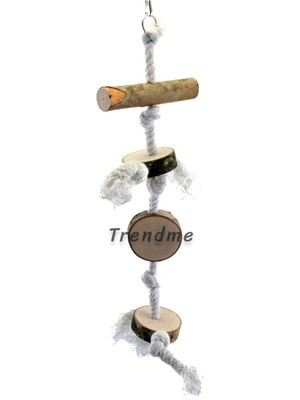 UniqBirdToys Doğal Papağan Stres Oyuncağı Büyük Boy Ahşap 40 Cm Uzunluğunda