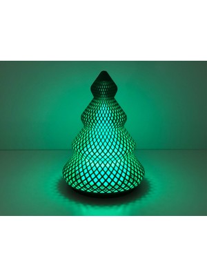 Empressco Yeşil Örgü Desenli Küçük LED Aydınlatmalı Noel Ağacı 18,5 cm