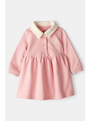 Carter's Kız Bebek Polo Yaka Elbise Pudra 1T568010