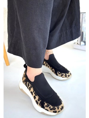 Ezel Glory Kendy Leopar Süet Spor Ayakkabı