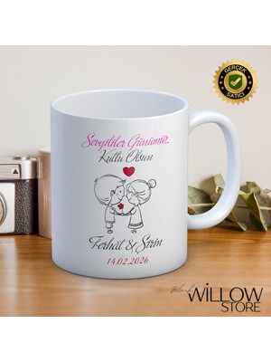 Black Willow Store Sevgililer Günü,sevgiliye Özel,aşk,sevgi Porselen Kupa Bardak-61