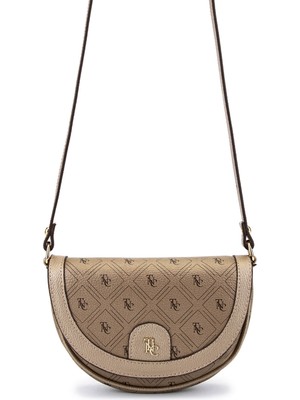 Tamer Tanca Kadın Suni Deri Altın Desen Postacı Çanta 743 2338 Bn Cnt SK25-26 Altın Gfrj